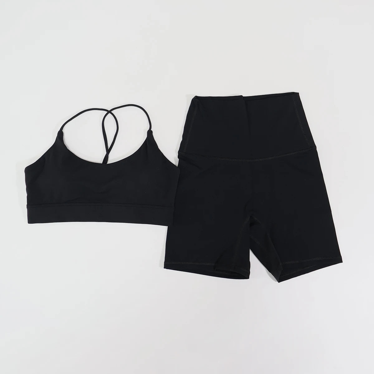 2Pcs Women's Cross-Back Two-Piece Sports Set