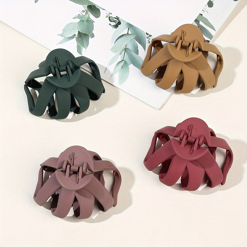 9pcs/4pcs/1pc Frosted Octopus Hair Clip