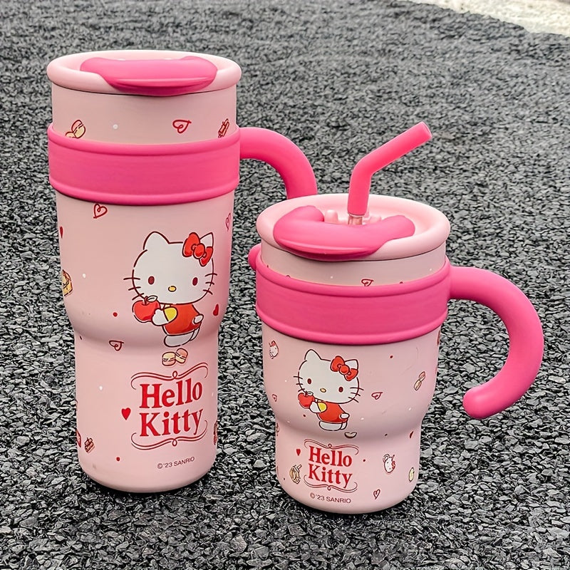 Hello Kitty Insulated Water Bottle 23.67oz/40.58oz Large Durable Stainless Steel Hot/Cold Beverage Container for Travel Car Gift for Fans