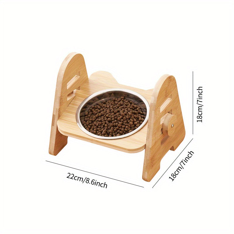 1/2/3pcs Adjustable Slanting Ceramic Pet Bowl Set - Ergonomic Lifting Design