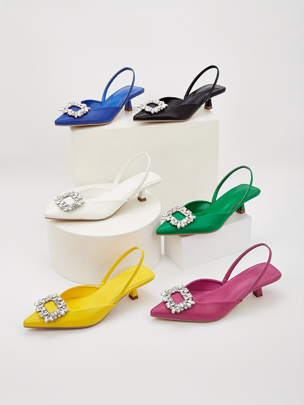 Women's Elastic Strap Slip On Low Heels