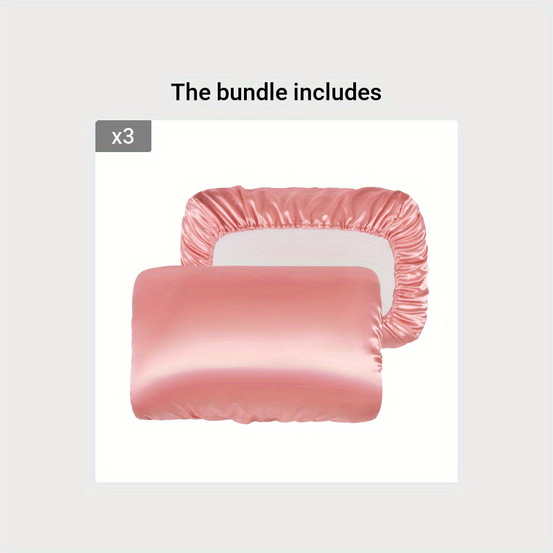 2pcs Satin Soft And Breathable Pillowcase With Elastic Cord - Perfect For A Comfortable Sleep