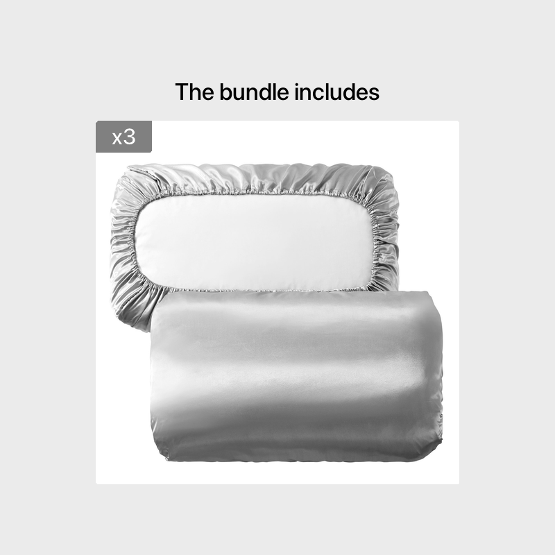 2pcs Satin Soft And Breathable Pillowcase With Elastic Cord - Perfect For A Comfortable Sleep