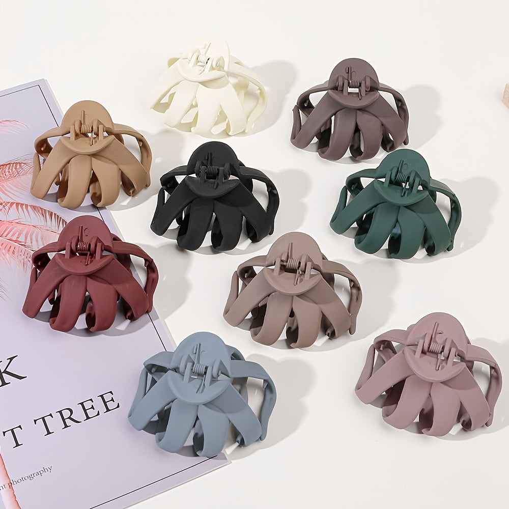 9pcs/4pcs/1pc Frosted Octopus Hair Clip