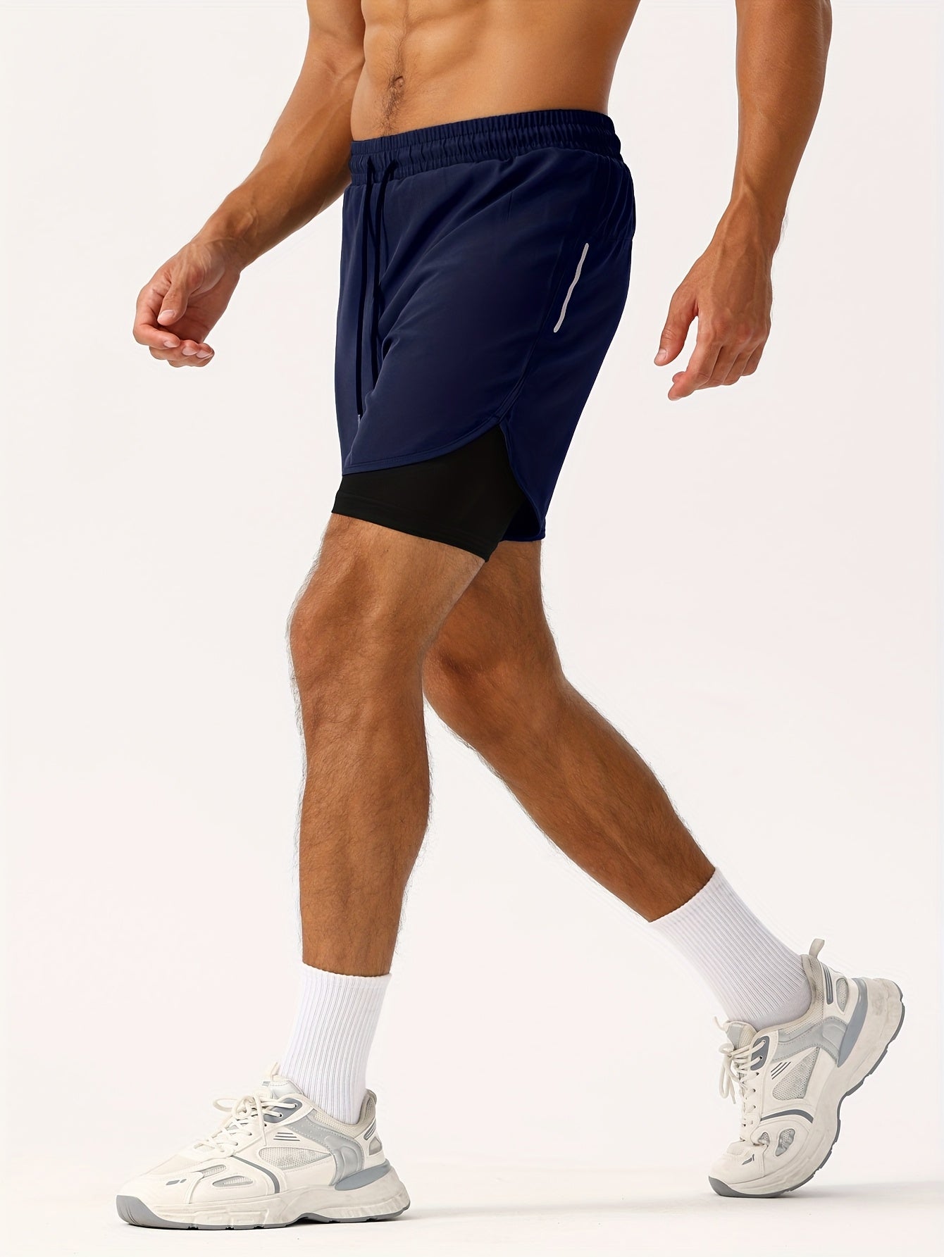 Shorts with a Zip Pocket at The Back Waist