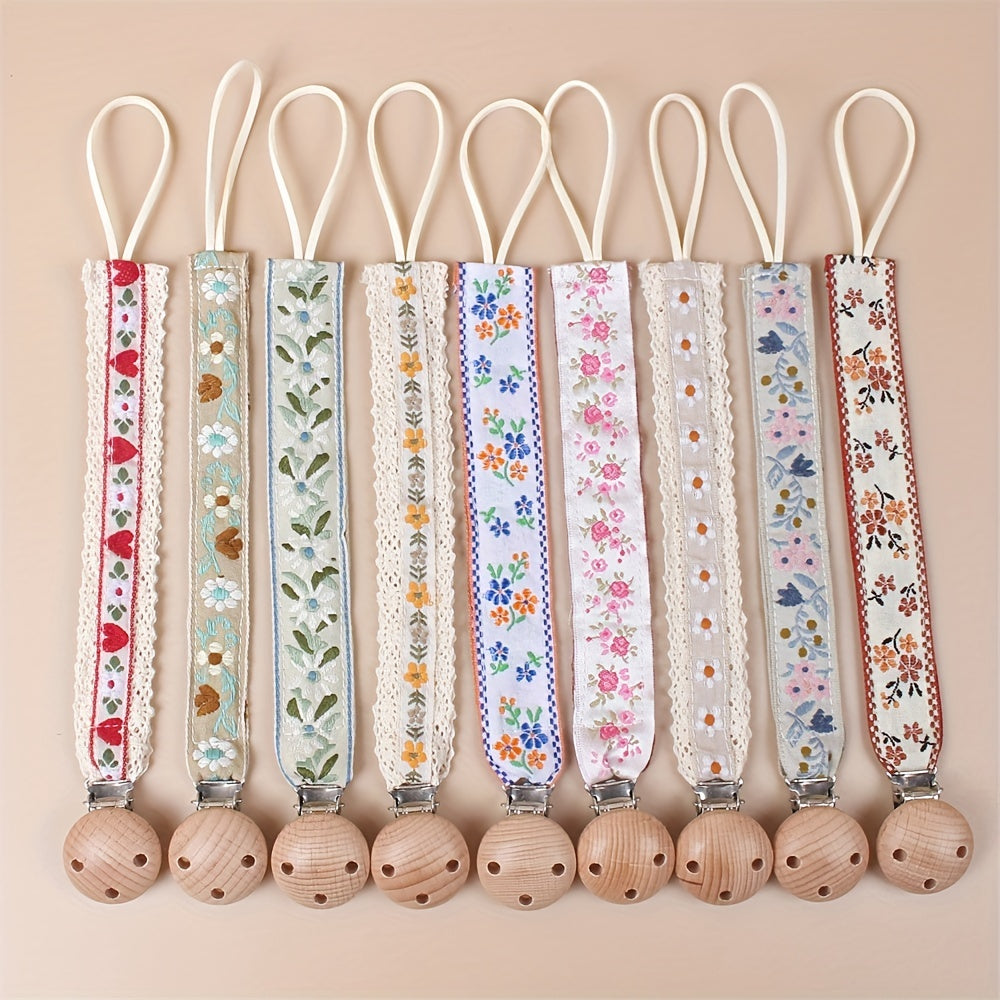 1pc Baby Pure Cotton Pacifier Clip Chain For Teether/pacifier, BPA Free Pacifier Clip Chain