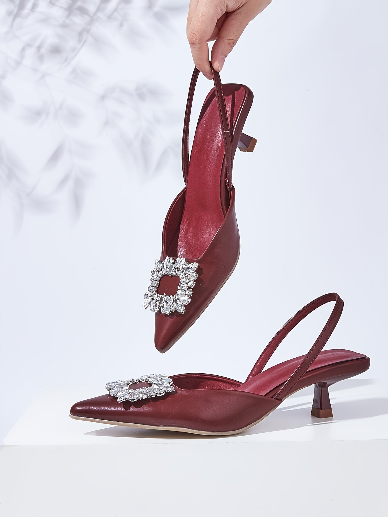 Women's Elastic Strap Slip On Low Heels