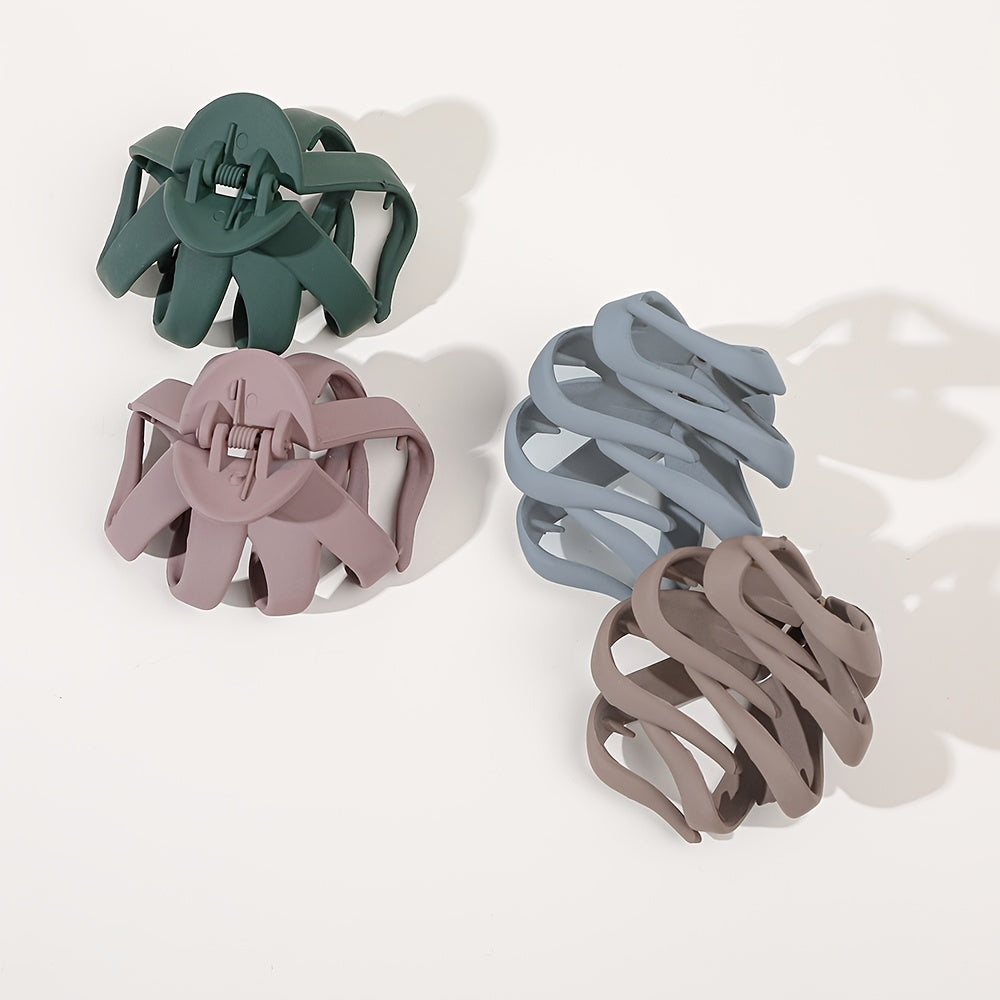 9pcs/4pcs/1pc Frosted Octopus Hair Clip