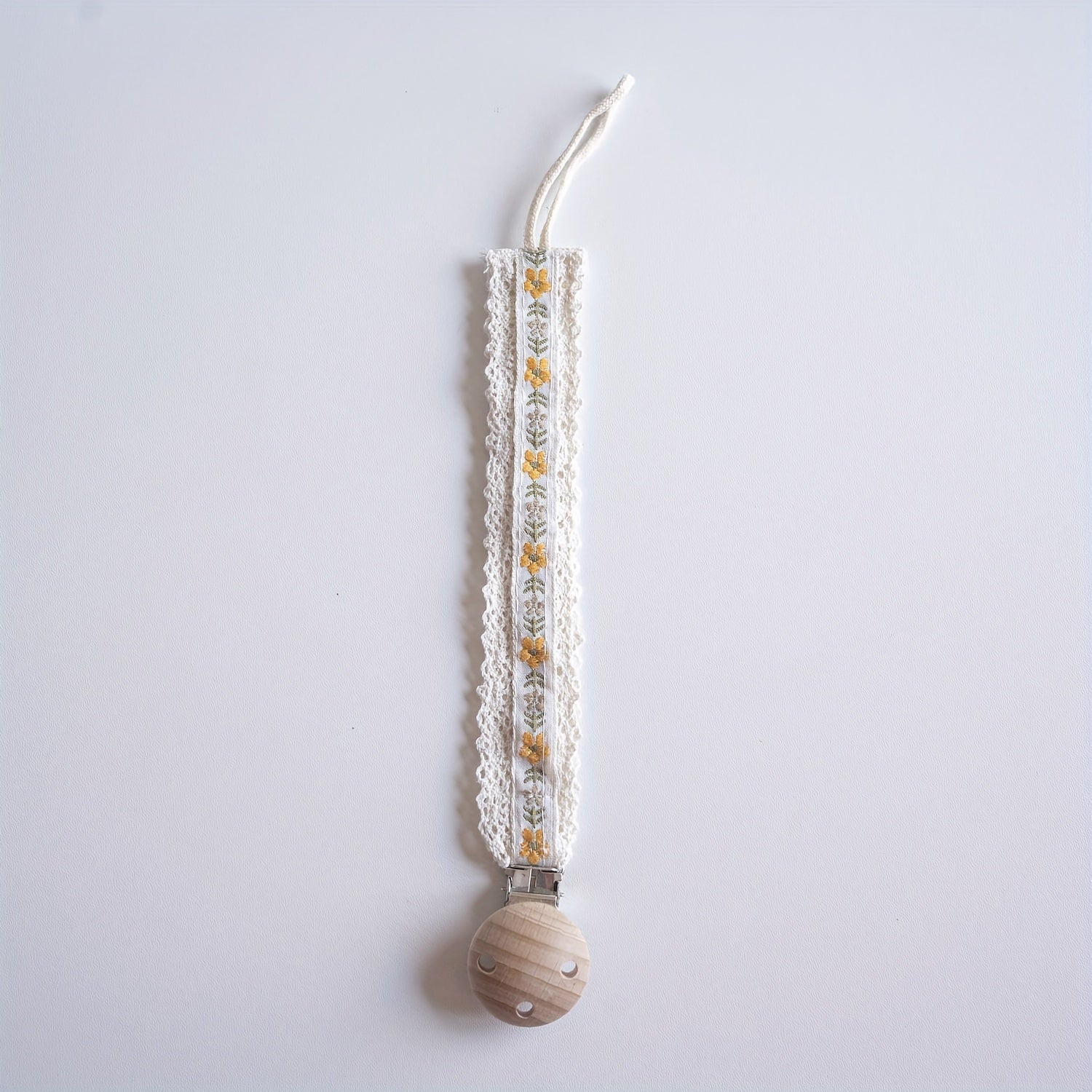 1pc Baby Pure Cotton Pacifier Clip Chain For Teether/pacifier, BPA Free Pacifier Clip Chain