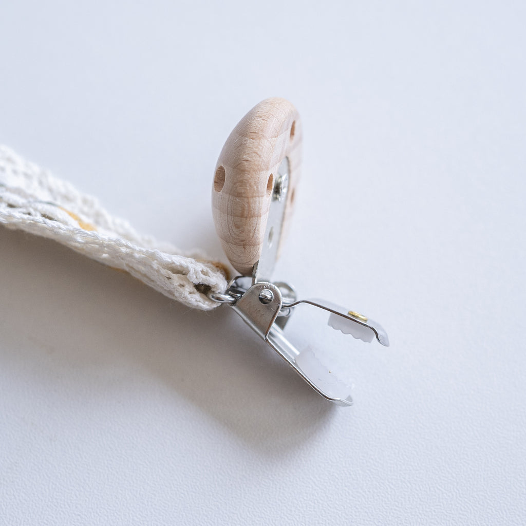 1pc Baby Pure Cotton Pacifier Clip Chain For Teether/pacifier, BPA Free Pacifier Clip Chain