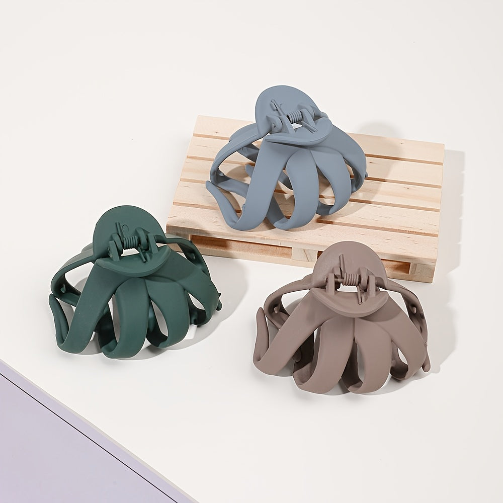 9pcs/4pcs/1pc Frosted Octopus Hair Clip
