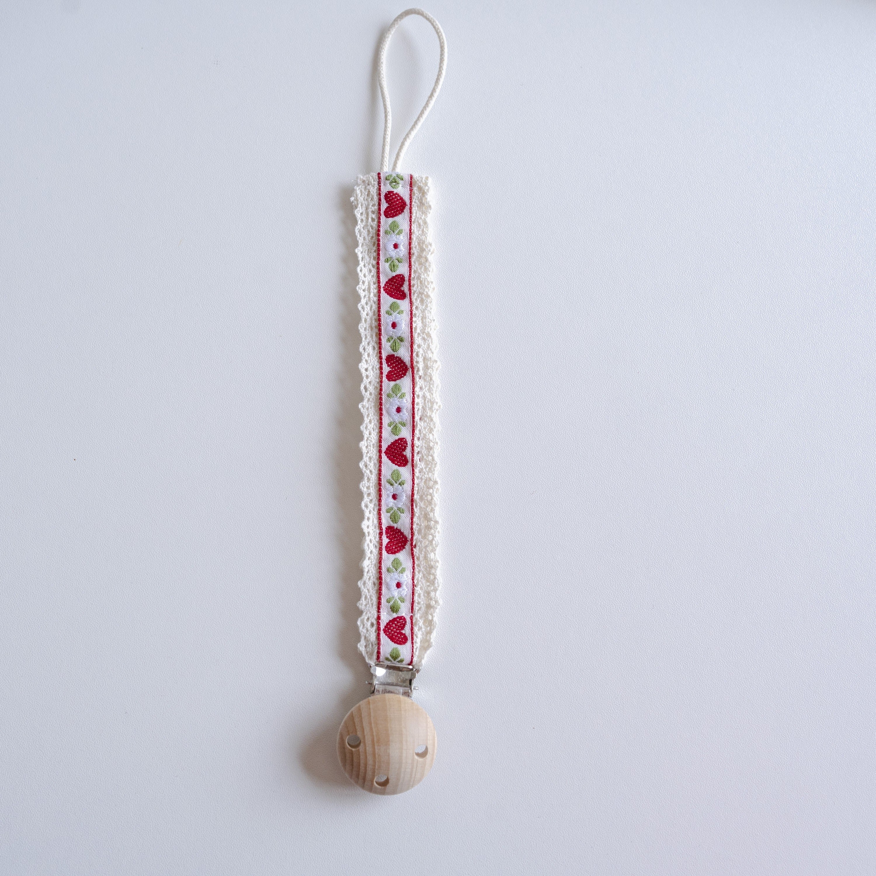 1pc Baby Pure Cotton Pacifier Clip Chain For Teether/pacifier, BPA Free Pacifier Clip Chain