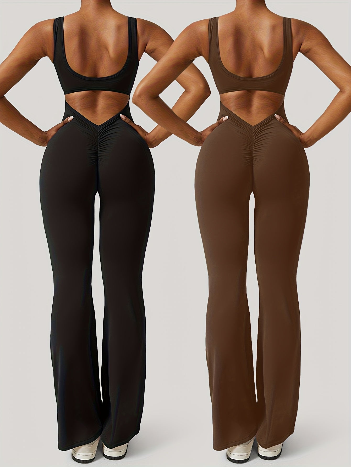2 pcs-Workout Romper Square Neck