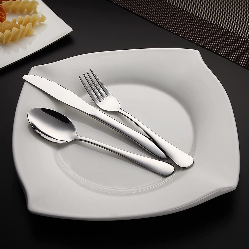 Portable Cutlery Set, 8pcs Travel Camping Utensil Kit with Fork, Spoon, Chopsticks, Cleaning Brush, Straw, and Carrying Case, Stainless Steel Cutlery Set