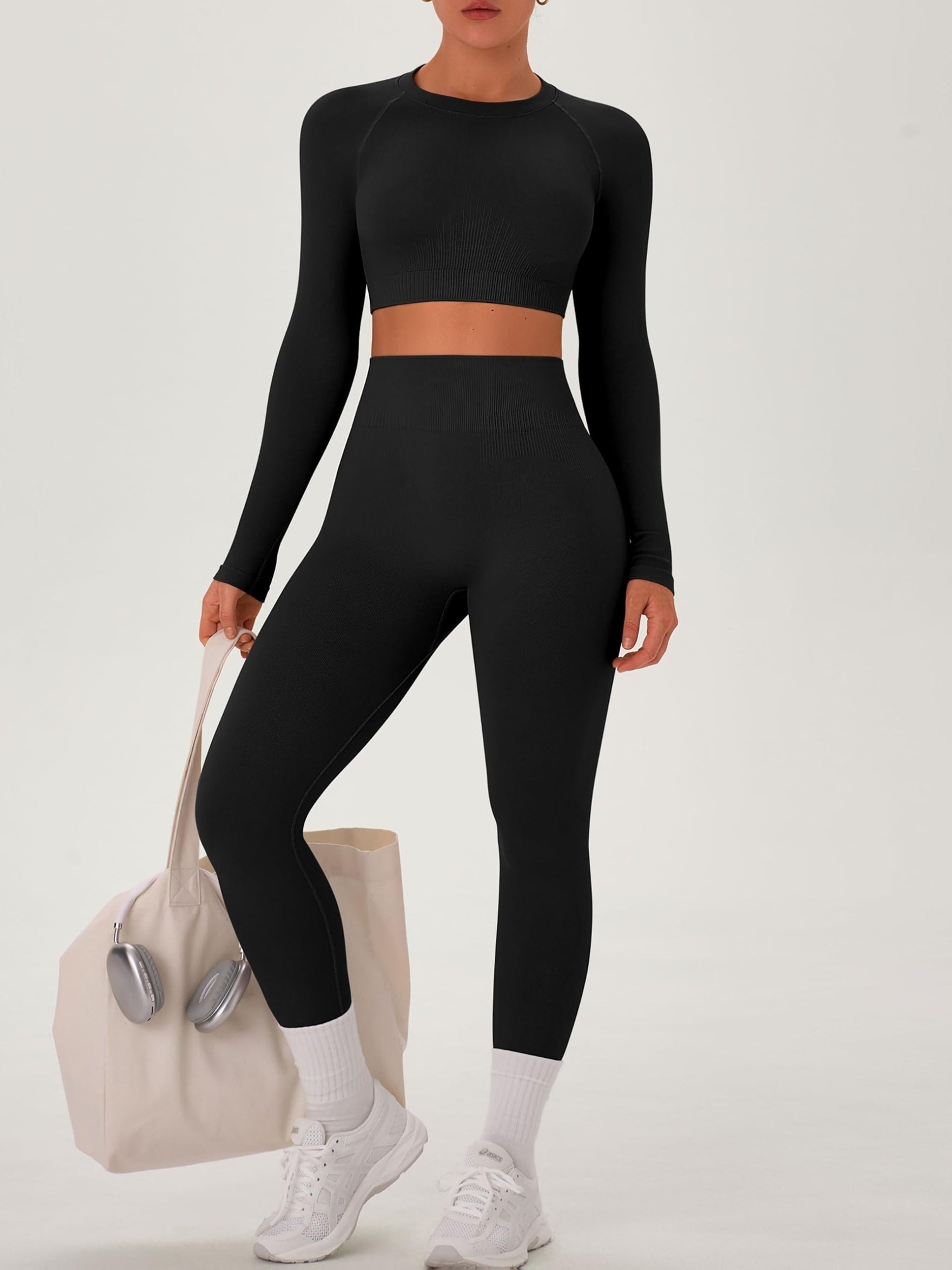 2pcs-Women's New Long Sleeve Sports Suit