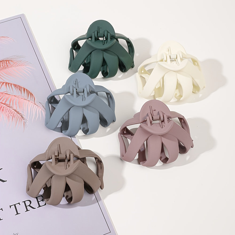 9pcs/4pcs/1pc Frosted Octopus Hair Clip