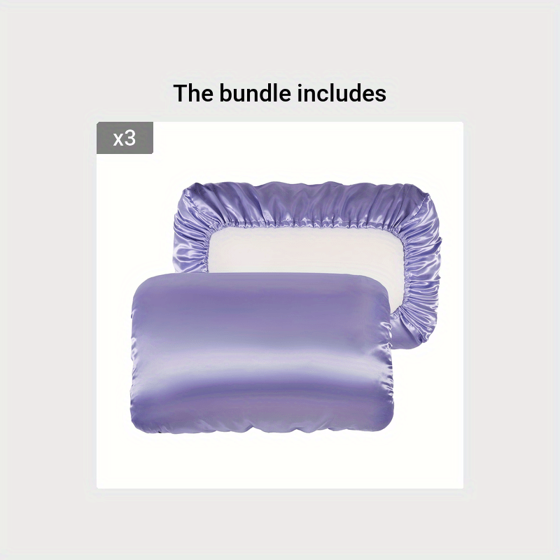 2pcs Satin Soft And Breathable Pillowcase With Elastic Cord - Perfect For A Comfortable Sleep